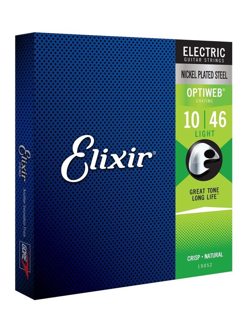 ELIXIR أوتار جيتار كهربائي إليكسير 19052 أوبتيويب خفيفة 10-46 (حزمة 3)  - Image 1